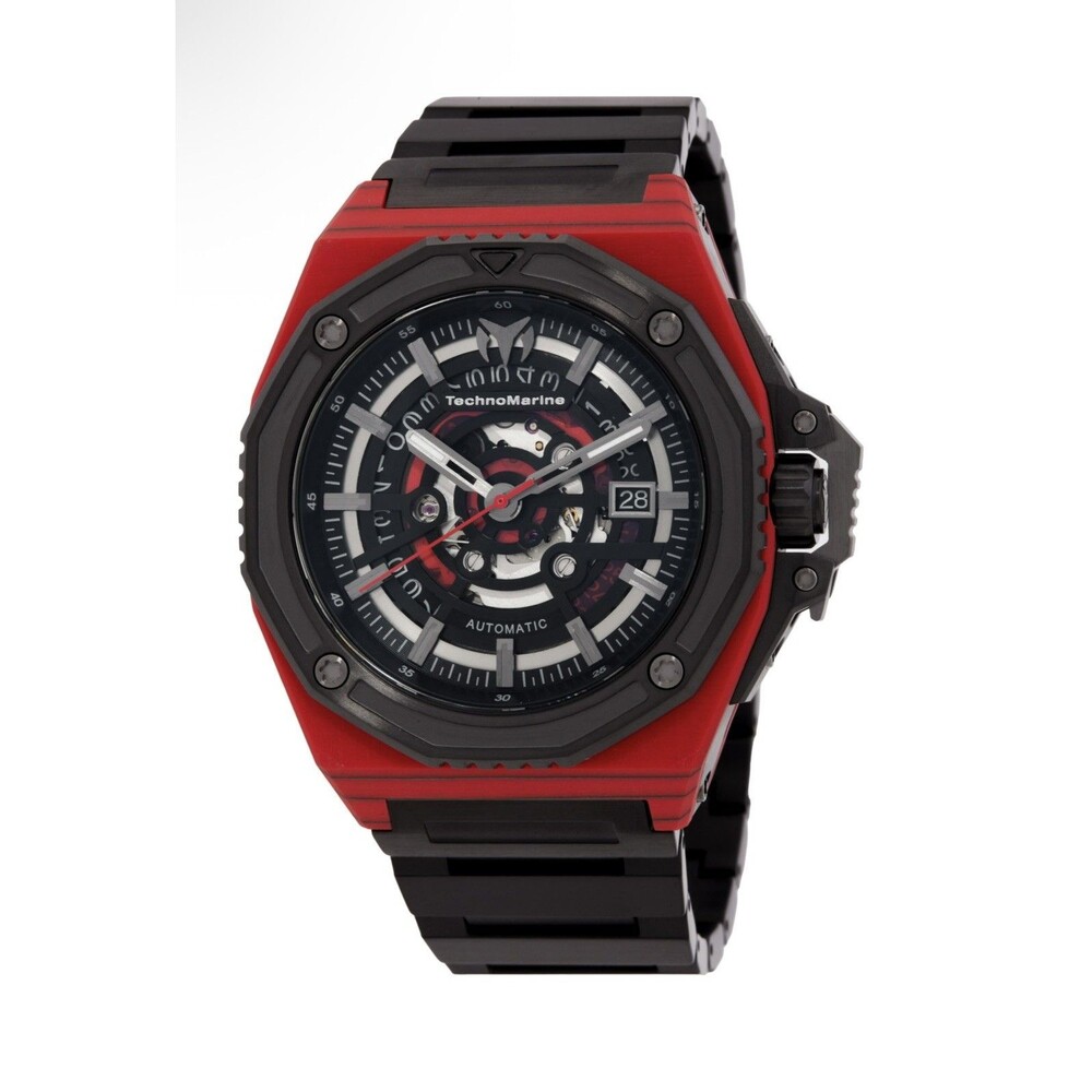 Invicta TechnoMarine Carbon Nautic Black Dial Men's Watch TM-525001 Red Limited